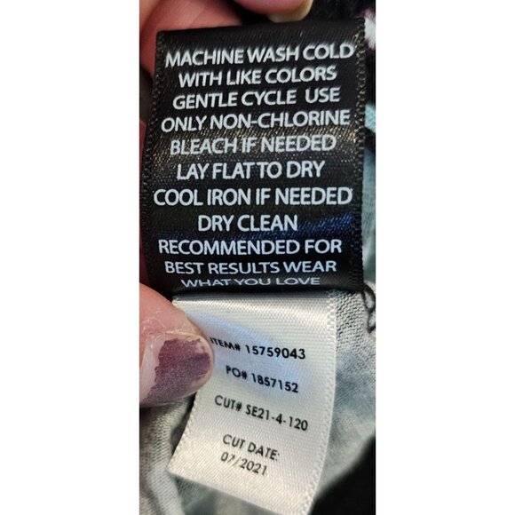 Torrid Super Soft Sleep Shirt Button-Down Black Zodiac Print Sz 1 Rayon Spandex - Picture 10 of 10